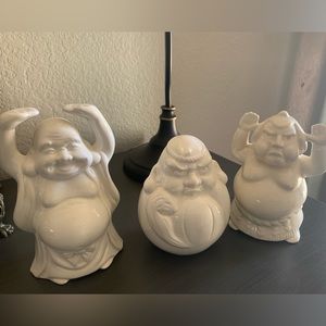 Vintage Tiki Planters Benihana Tokyo White Ceramic lot of 3